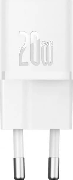 INCARCATOR retea Baseus, GaN5 Fast Charger mini 20W, 1 x USB Type-C 5V/3A, alb "CCGN050102" - 6932172625320