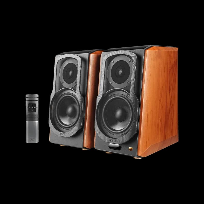 BOXE EDIFIER 2.0, RMS: 120W (2 x 25W, 2 x 35W), bluetooth, wireless, telecomanda wireless, volum, bass, treble, coaxial, optic, brown, "S1000W-BR"