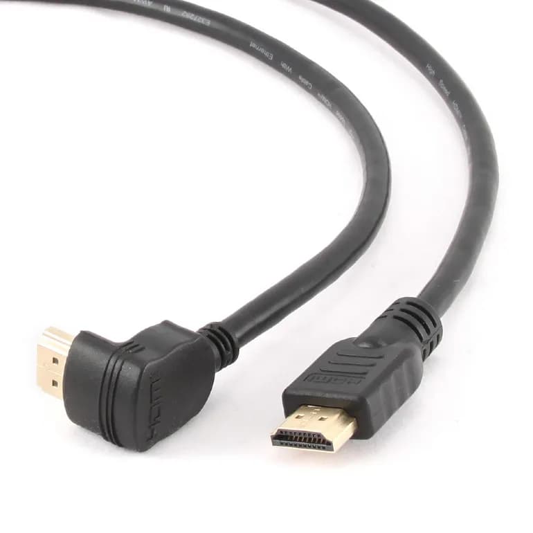 CABLU video GEMBIRD, HDMI (T) la HDMI (T), 1.8m, conectori auriti, rezolutie maxima 4K (3840 x 2160) la 60 Hz, 90 grade, negru, "CC-HDMI490-6"