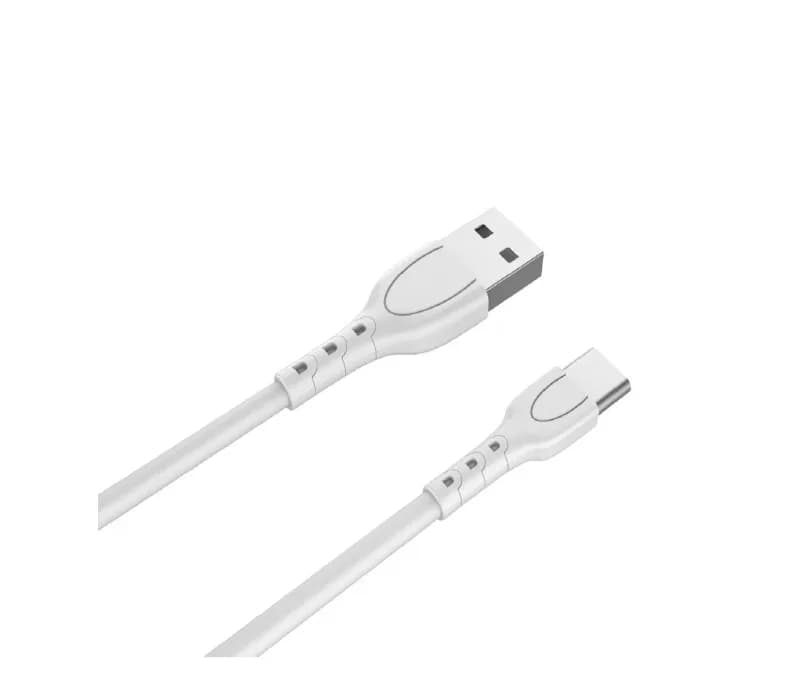 Cablu Fast-Charge Lemontti USB-A la Type-C, lungime 0.5m, material: PVC, putere: 3A(5V/3A), alb
