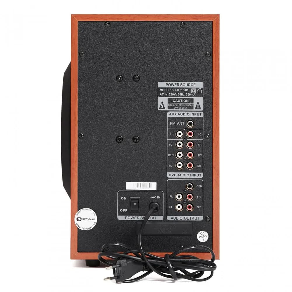 Boxe Serioux 5.1 SoundBoost HT5100C, 140W RMS, lemn — miniatură