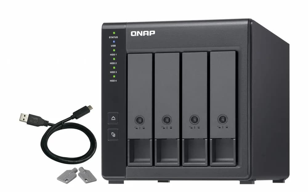Extensie USB QNAP TR-004 4-Bay, 2.5/3.5 SATA 3Gbps HDD (compatibile cu SATA 6Gbs/, 3Gb/s, neincluse), 1xUSB3.0 (type-c), tower, PSU adaptor 65W