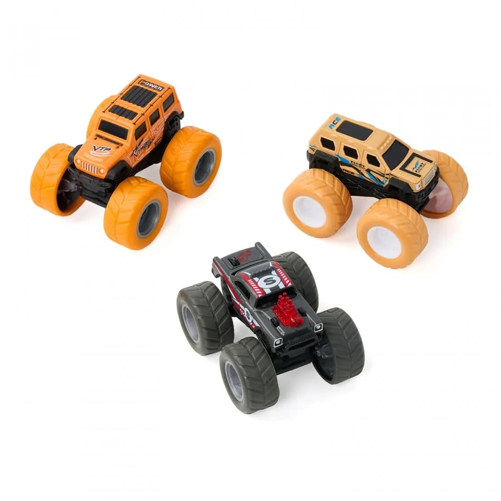 SET 3 MASINI OFF-ROAD-360 DE GRADE, MOMKI — miniatură