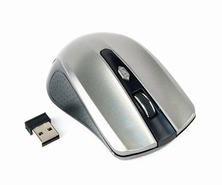 MOUSE GEMBIRD, PC sau NB, wireless, 2.4GHz, optic, 1600 dpi, butoane/scroll 4/1, negru / gri, "MUSW-4B-04-BG"