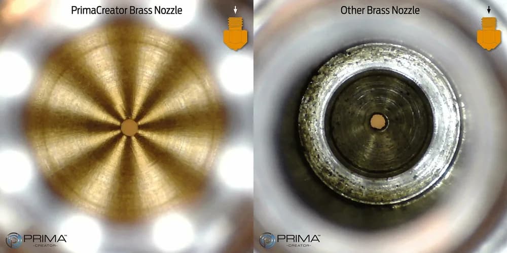 Duză PrimaCreator MK8 Mixed Size Brass – 4 buc (0,20 mm/0,40 mm/0,60 mm/0,80 mm) — miniatură