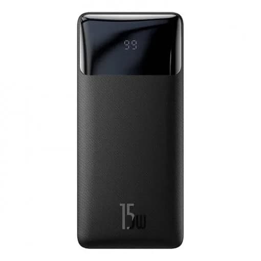 POWER BANK Baseus Bipow, 10000mAh, 15W, 2 x USB; 1 x USB Type-C, digital display pt. status baterie, total 3A, negru, "PPBD050001" - 6932172618193