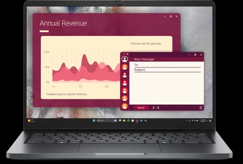 Laptop Business DELL Pro 14, cu procesor Intel Core 5 120U, 14'' IPS, 16 GB DDR5, 512 GB SSD, Intel Graphics, Windows 11 Pro