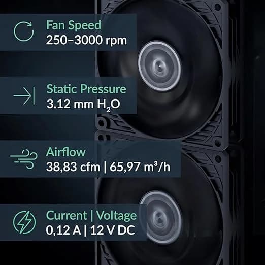 Ventilator Arctic "P9 PWM PST", 92mm, 200-3000 RPM, FDB, 39 cfm, 4pin PWM, negru, "ACFAN00298A" - 4895213704939 — miniatură