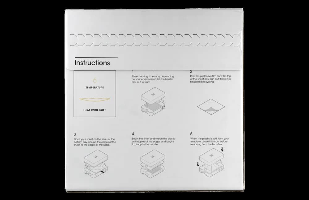 Accesoriu imprimantă 3D Mayku FormBox Clear Sheets 1,0 mm (20 buc) — miniatură