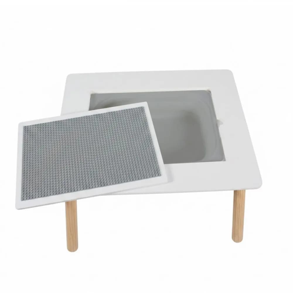 Set masuta si 2 scaune, cu spatiu de activitati, Bear, U-Grow — miniatură