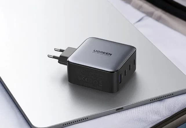 INCARCATOR retea Ugreen, "CD226" Quick Charge 4, 100W GaN, 3 x USB Type-C 5V/3A, 1 x USB, negru "40747" - 6957303847471 — miniatură