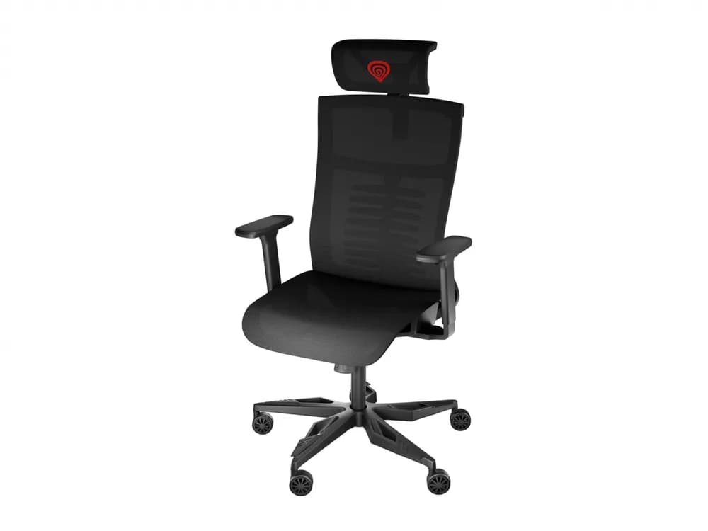 Scaun gaming Genesis ASTAT 700 G2, material textil, reglabil pe inaltime, greutate maxima suportata 120 kg, inaltime scaun reglabil 44.5- 51.5 cm, tesatura Mesh PureFlow™ Plus, tetiera si cotiere ajustabile 3D, negru — miniatură