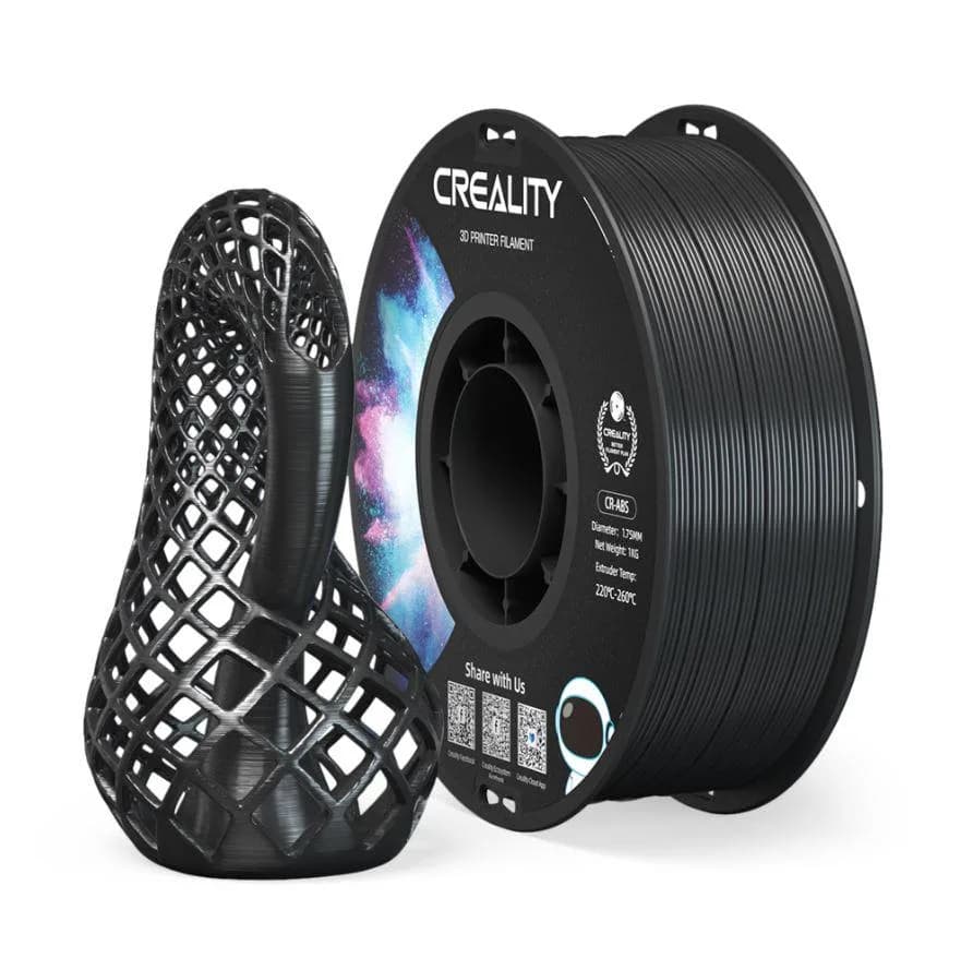 CREALITY CR-ABS 3D Printer Filament, Black, temperatura printare: 220-260, Diametru Filament: 1.75mm, rezistenta la tractiune: 43MPa,diametru suport filament: 200mm, NON-Toxic, Utilizare: pana la 6 luni de la deschiderea ambalajului. — miniatură