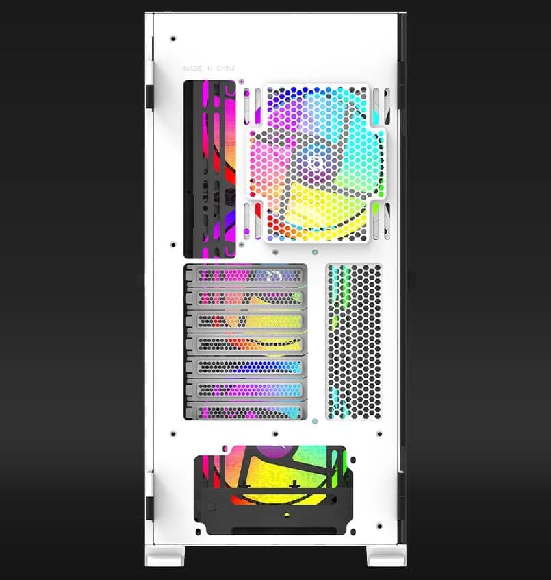 Carcasa AQIRYS Aquilla, RGB, Mid Tower, White — miniatură