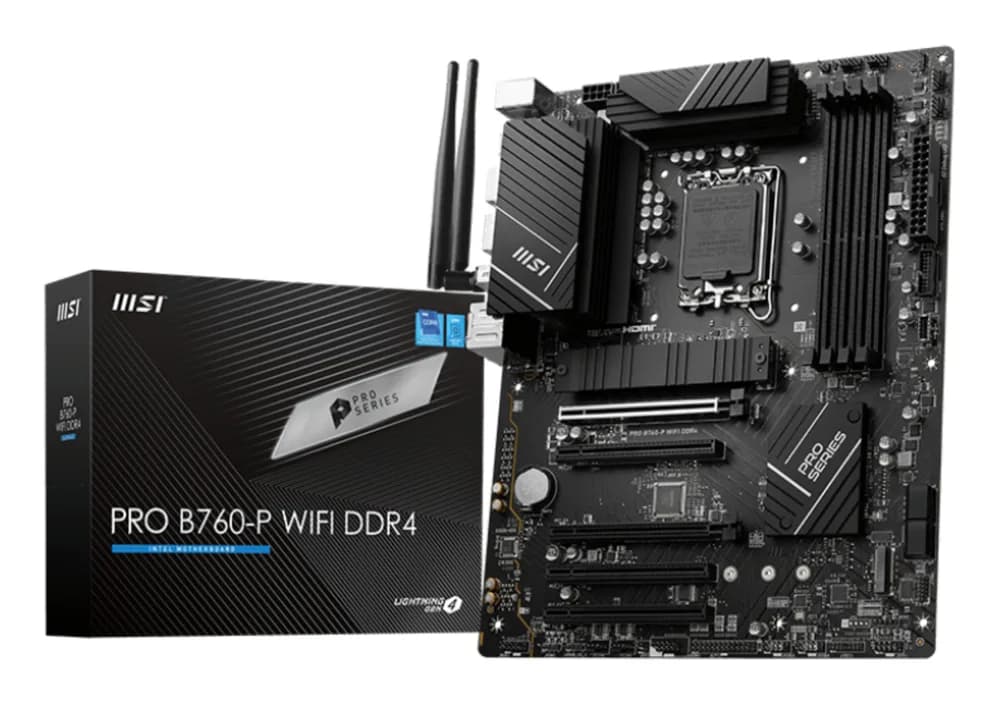 Placa de baza PRO B760-P WiFi DDR4, Intel B760, Socket 1700, ATX "7D98-001R"