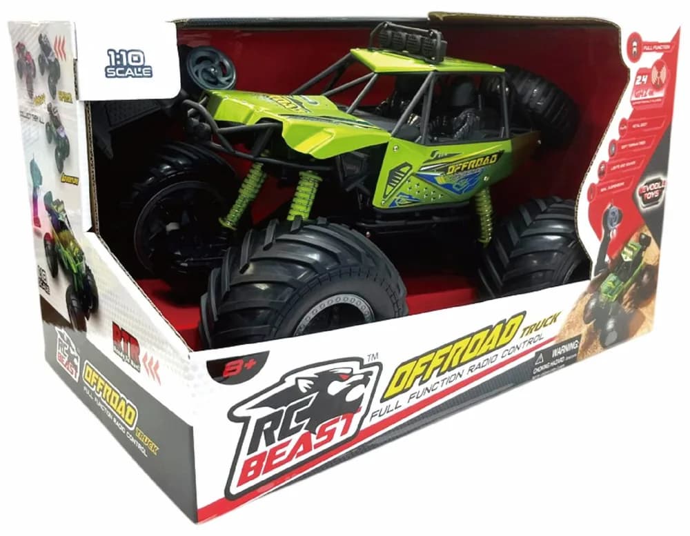 MASINUTA CU TELECOMANDA BIG FOOT, SCARA 1/10, 44CM, VERDE — miniatură
