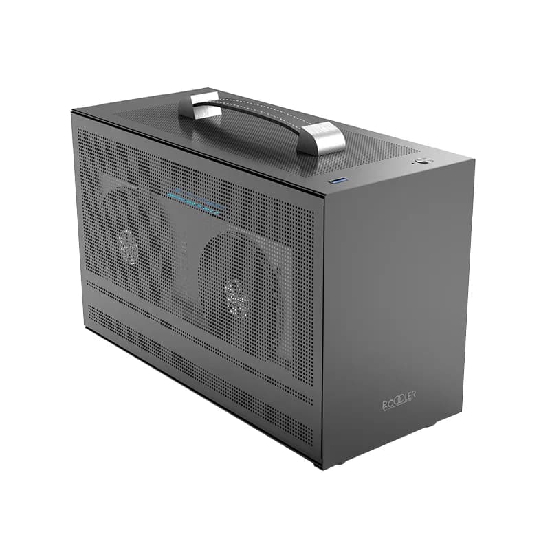 CARCASA PCCOOLER, Mini Tower, ITX, fara sursa, fereastra laterala tip MESH, gri, USB 3.2 gen 1 x 1, USB Type-C x 1, "MINI I100G PRO MESH"