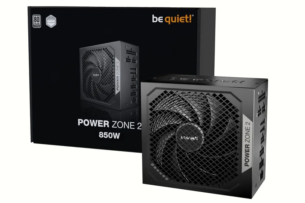 SURSA be quiet "Power Zone 2", 850W, certificare 80 Plus Platinum, LLC, SR, DC to DC, modular, fan 140mm Pure Wings 3, negru, "BP007EU" — miniatură