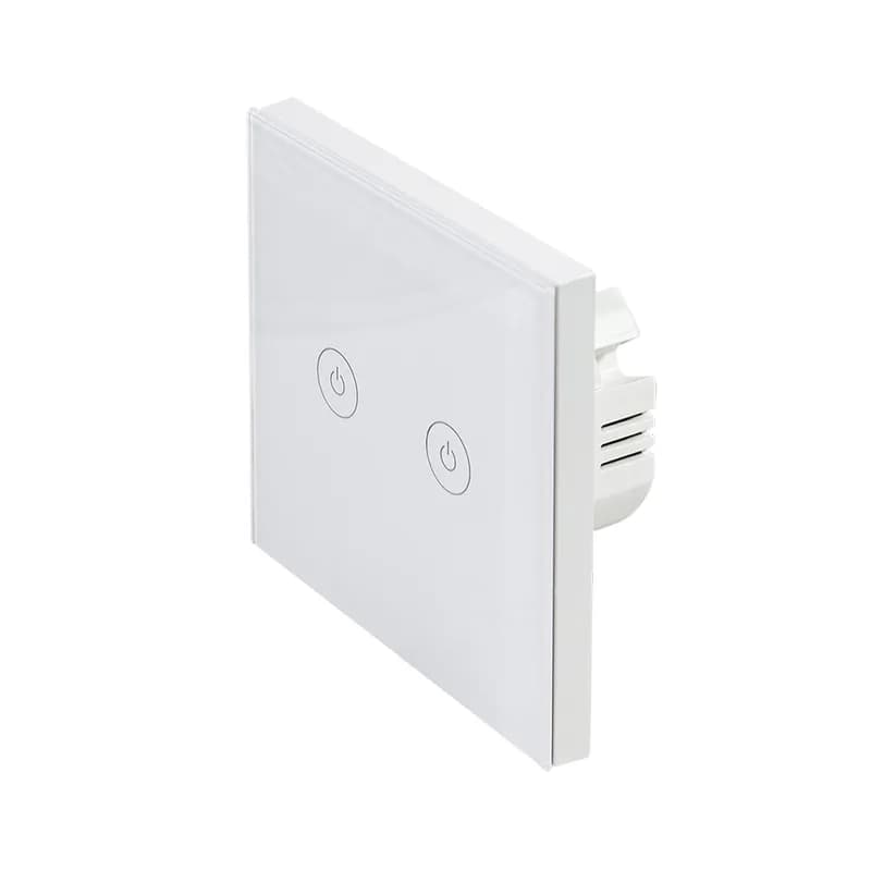 INTRERUPATOR LOGILINK, Wi-Fi Smart, ecran tactil, 2 butoane, indicator LED, compatibil TUYA, Amazon Alexa si Google Home, alb "SH0125" (include TV 0.18lei) — miniatură