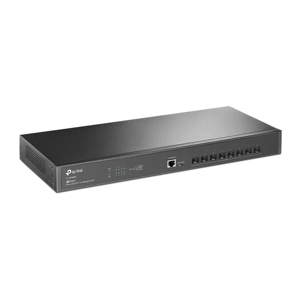 SWITCH TP-LINK 8 porturi JetStream 8-Port 10GE SFP+ L2+ Managed Switch. carcasa metalica "TL-SX3008F" — miniatură