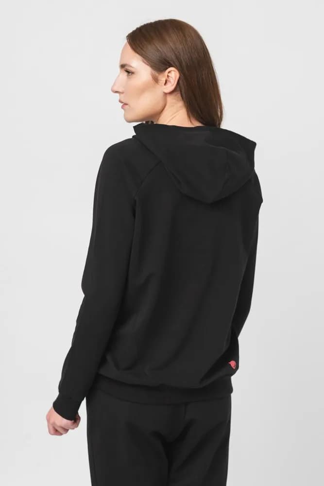 HANORAC COTON DANTELA FEMEI BLACK-S — miniatură