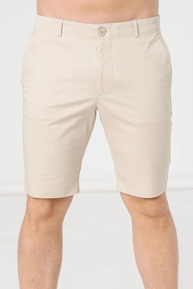 PANTALONI SCURT CASUAL BARBATI BEIGE XXL — miniatură