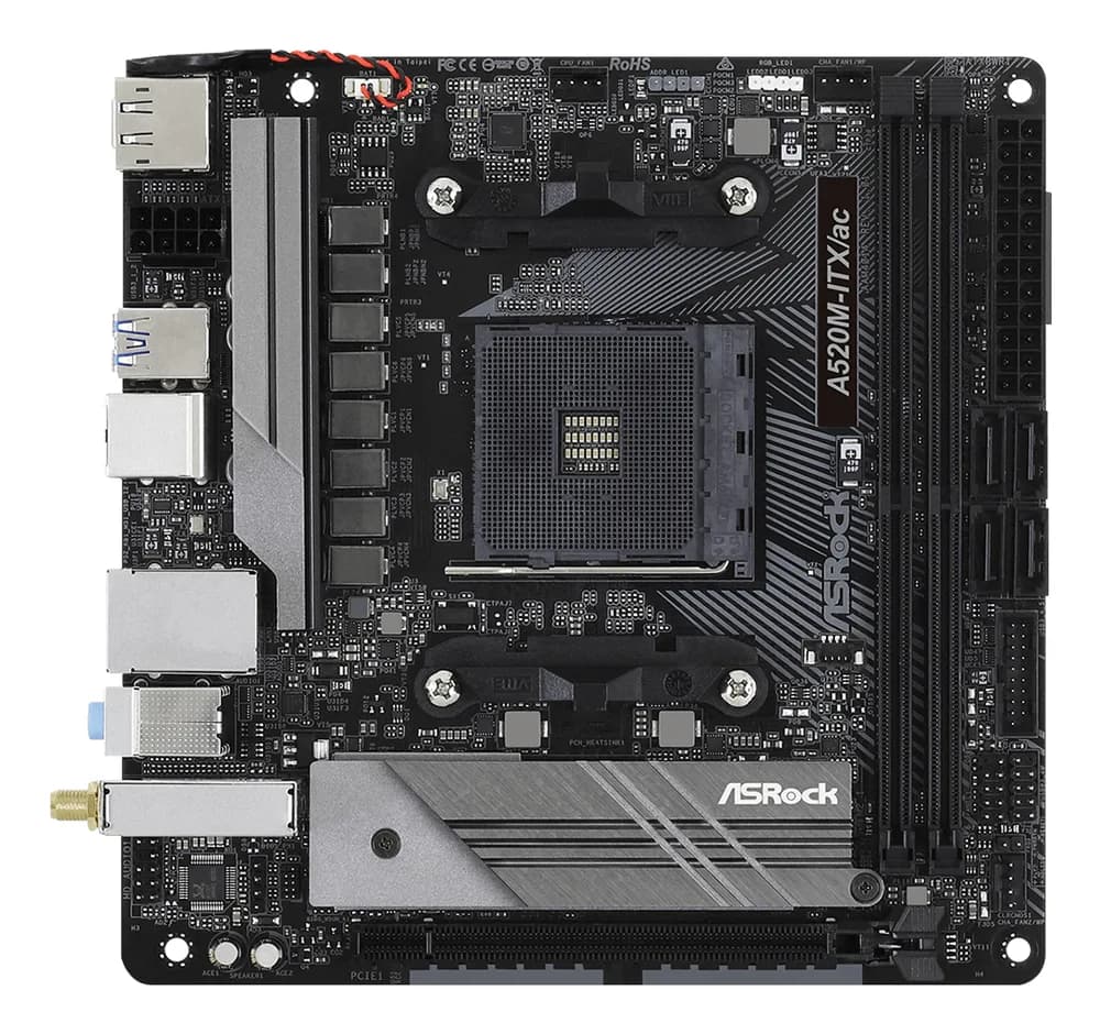 Placa de baza Asrock A520M-ITX/ac Socket AM4 micro ATX "A520M-ITX/AC" — miniatură