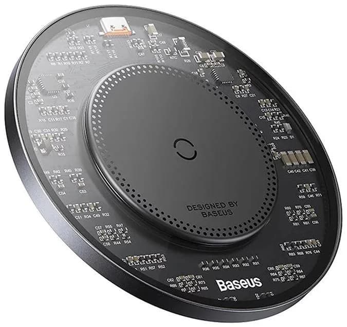Incarcator Wireless Baseus Simple Qi, 15W, 1 port, Negru — miniatură