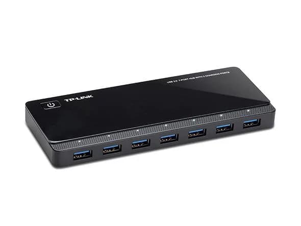 Hub USB TP-Link UH720, USB-A, 7 porturi, Negru — miniatură