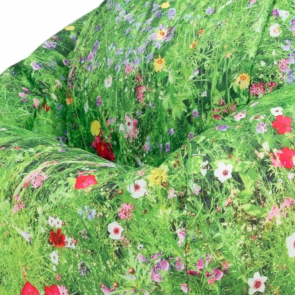 Puf cu imprimeu Pajiște de vară – 62cm x 62cm x 70cm — miniatură