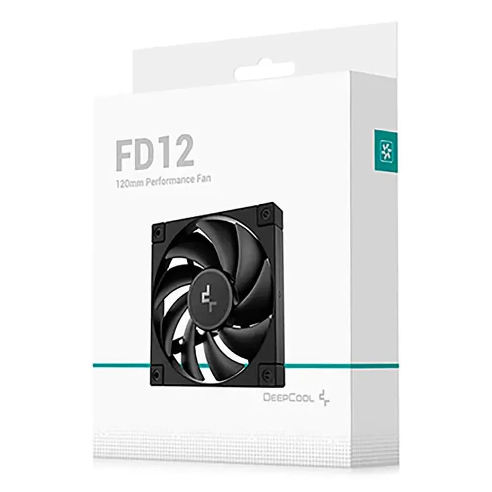 Ventilator DeepCool "FD12", 120mm, 400-2050 RPM, FDB, 64.2 cfm, 4pin PWM, negru, "R-FD12-BKNPN1-G" - 6933412710912 — miniatură