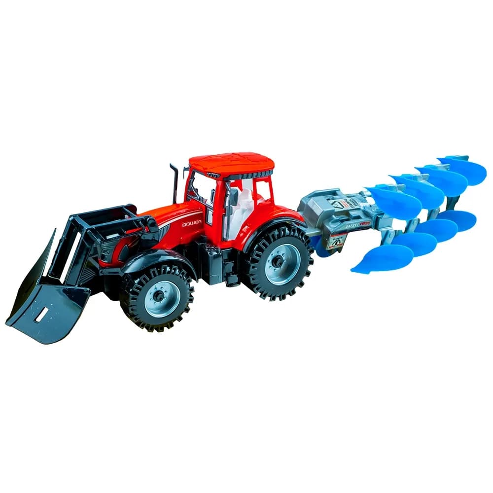 Tractor cu frictiune si plug — miniatură