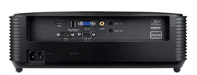 Videoproiector Optoma H190X, DLP WXGA 1280*800, 3.900 lumeni, 30.000:1, 16:10/ 4:3/ 16:9, dimensiune maxima imagine 7.61 m/ 300'', distanta maxima de proiectie 12m, lampa 6.000 ore/ 15.000 eco+, zoom 1.1x, HDMI 1.4a 3D support, VGA (YPbPr/RGB), Composite video, audio in/ out, VGA, USB-A power 1A — miniatură