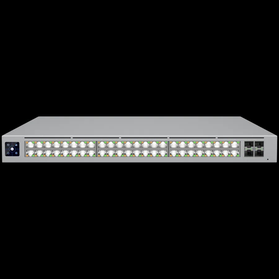 Ubiquiti network switch ECS-48S-PoE-EU Enterprise Campus 48S PoE Enterprise-grade 48-port, Layer 3 Etherlighting PoE+++ switch with Stacking support and high-capacity 10 GbE RJ45 and 25G SFP28 "ECS-48S-POE-EU"