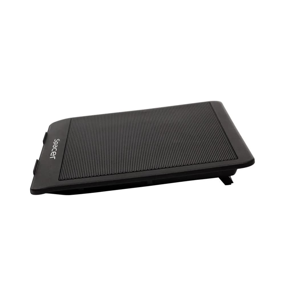 Stand/Cooler notebook SPACER SP-NC19, pana la 16 inch, 1 ventilator, Negru — miniatură