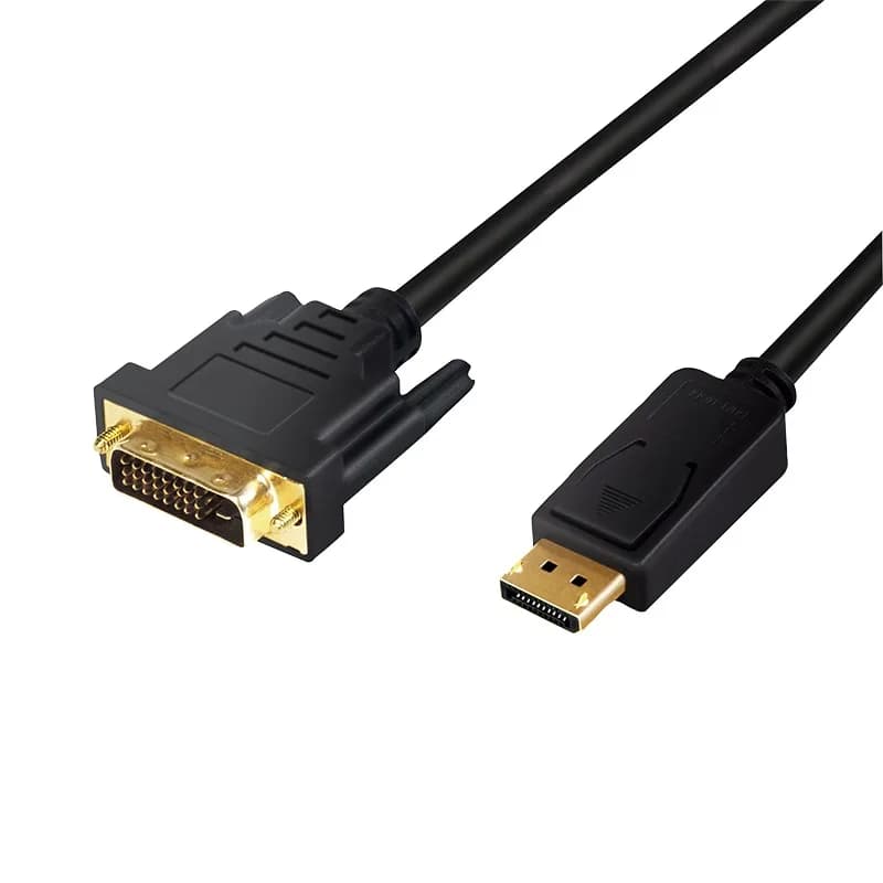 CABLU video LOGILINK, adaptor DisplayPort (T) la DVI-D DL (T), 3m, conectori auriti, rezolutie maxima Full HD (1920 x 1080) la 60 Hz, negru, "CV0132"