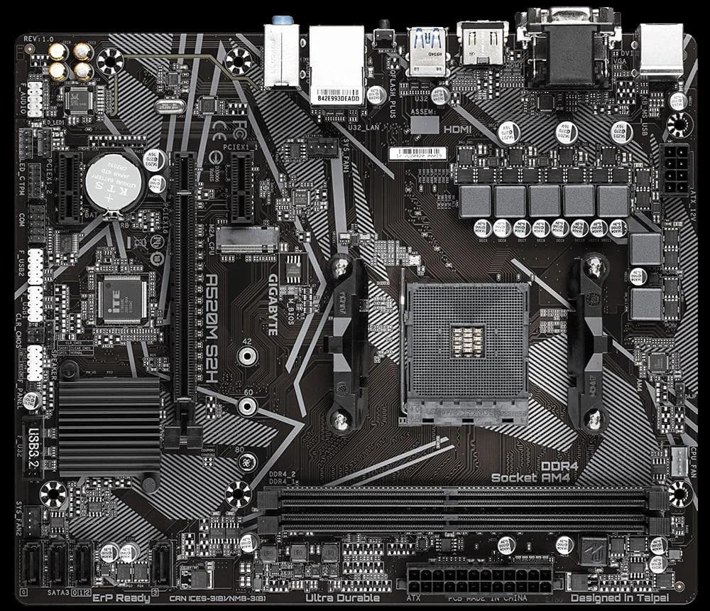 Placa de baza Gigabyte A520M S2H, Socket AM4, DDR4, Micro-ATX — miniatură