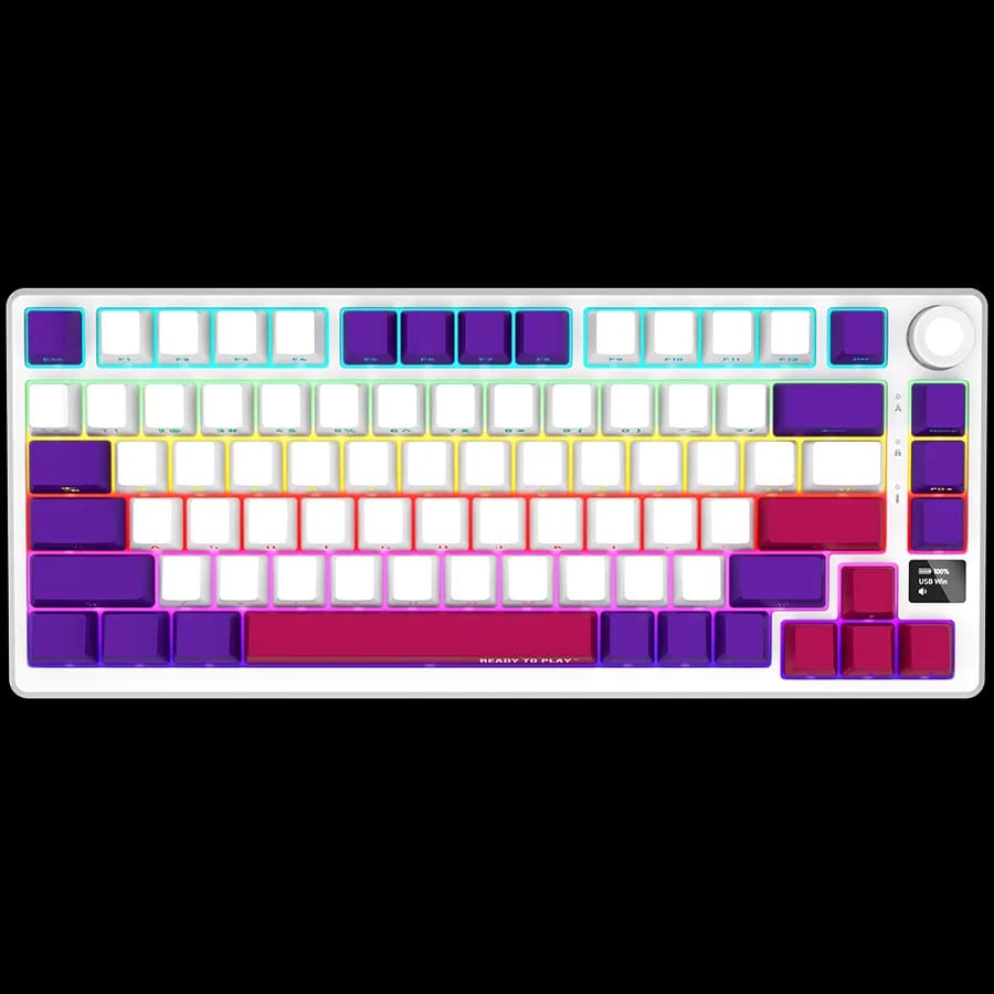 LORGAR KBP7075W, Wireless 75% Mechanical Gaming Keyboard Pro, White, EN layout "LRG-KBP7075W-WH-US"