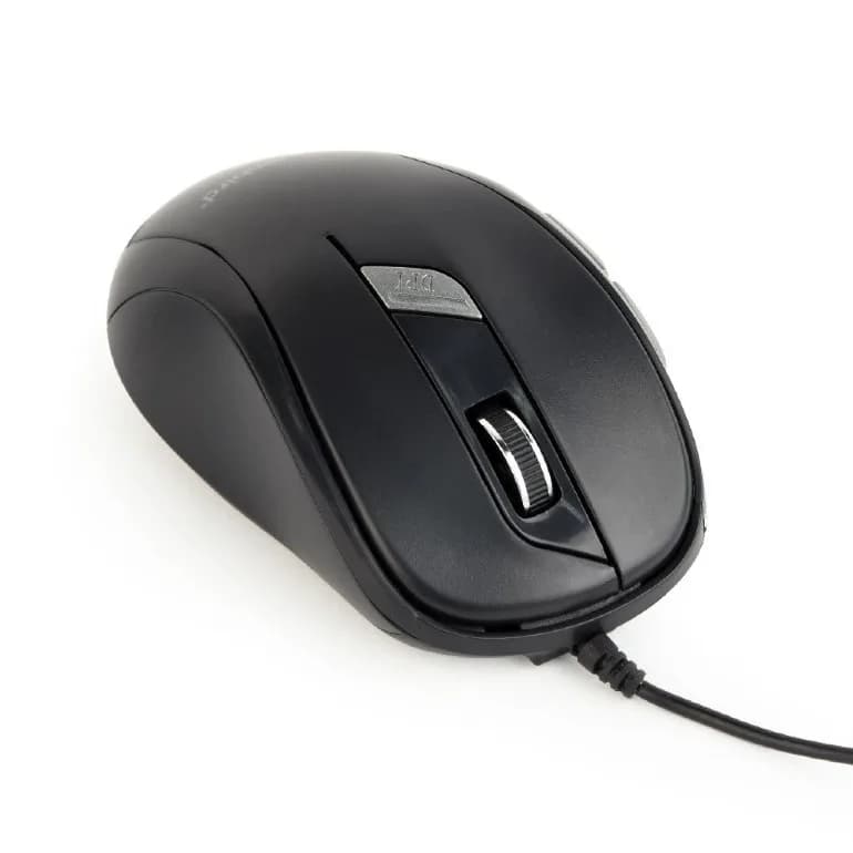 MOUSE GEMBIRD, PC sau NB, cu fir, USB, optic, 1600 dpi, butoane/scroll 6/1, negru, "MUS-6B-01" — miniatură