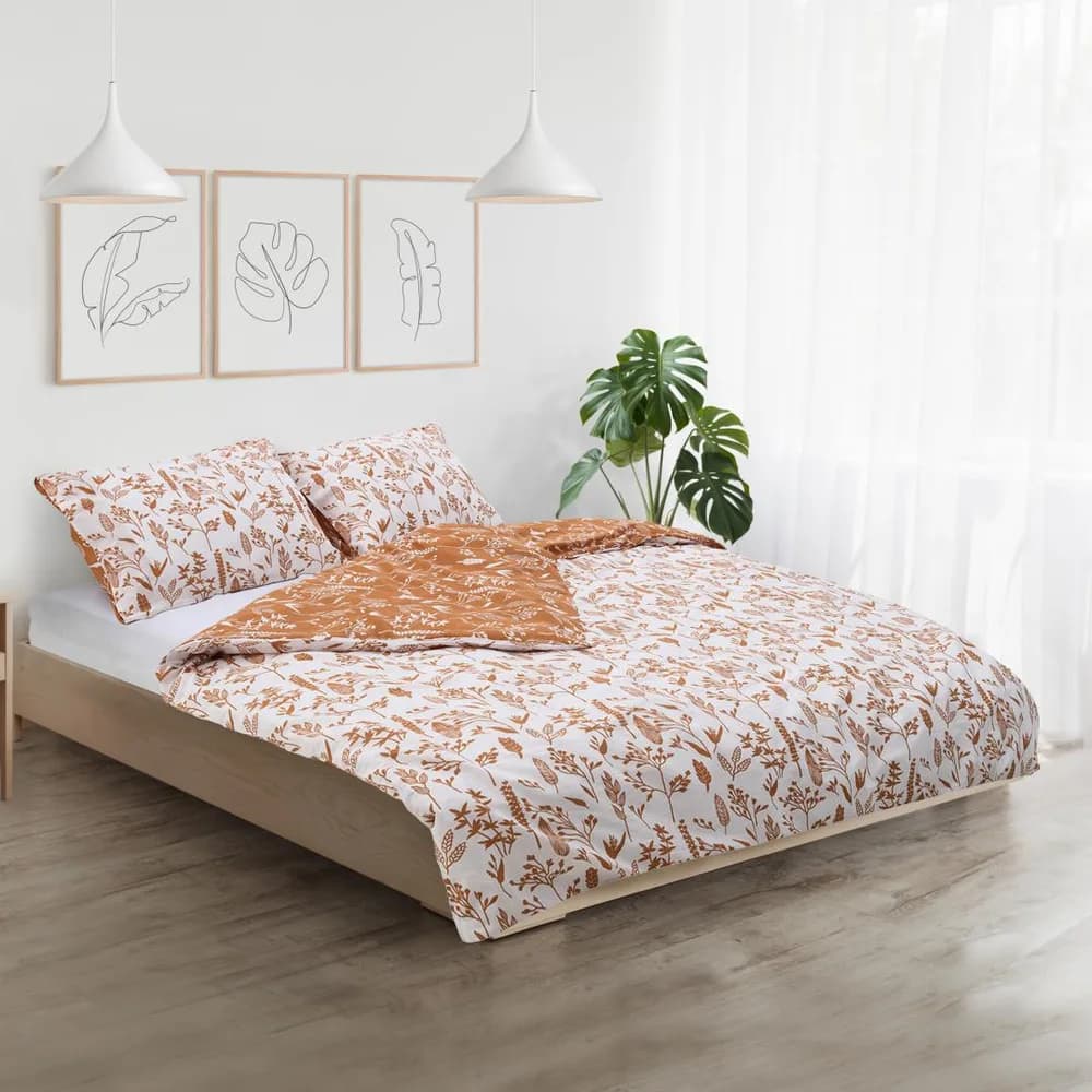 Lenjerie dubla 100% bumbac,4 piese, Meng — miniatură
