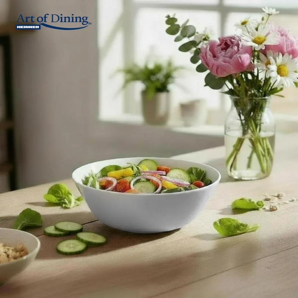 SET 6 BOLURI SALATA OPAL ALB 16 CM, AIDA, ART OF DINING BY HEINNER — miniatură
