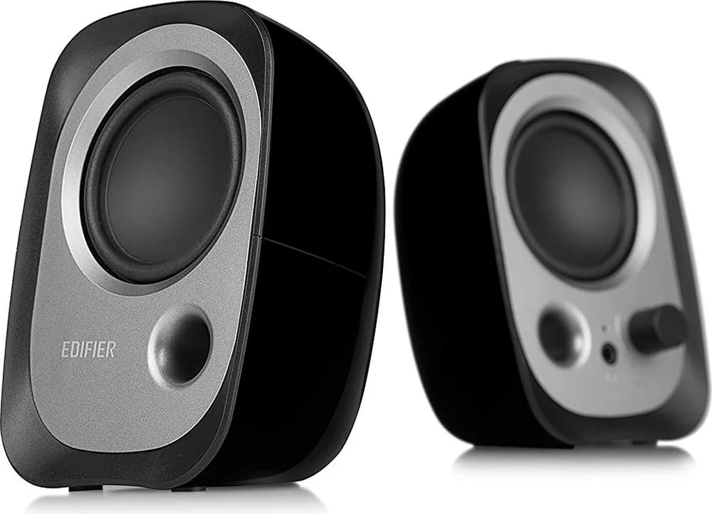BOXE EDIFIER 2.0, RMS: 4W (2 x 2W), bass reflex port, USB power, black, "R12U" — miniatură