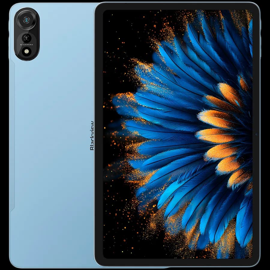 Blackview MEGA 2 SET LTE 12-inch FHD+IPS 1200x2000 60Hz 12GB+256GB Unisoc T615 Octa-core 1.6GHz Cam Front 8MP Rear 16MP 9000mAh+Charging 18W Fast,Android 15 Ice Blue "MEGA2_IB12_EU"