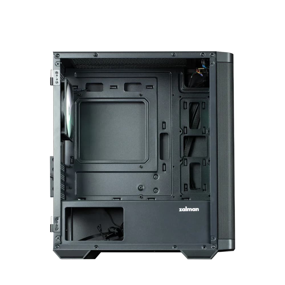 CARCASA Zalman "M4", mini tower, gaming, fara sursa, suporta 8xfan, 6xfan inclus, PSU shroud, USB 3.1 gen1 x 2, USB 2.0 x 1, audio+mic, negru, "M4 Black" — miniatură