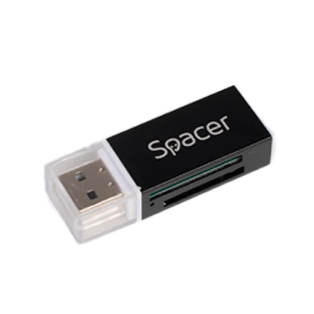 Card Reader Spacer SPCR-658, USB 2.0, Black-White