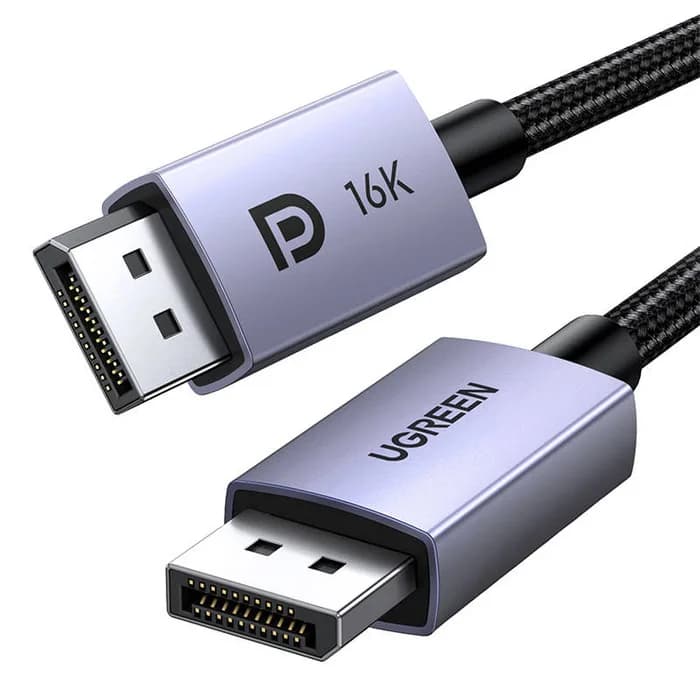 CABLU video Ugreen, "DP118" DP 2.1 (T) la DP 2.1 (T), 16K la 30Hz, lungime 1m, braided, negru "15383" - 6941876213832