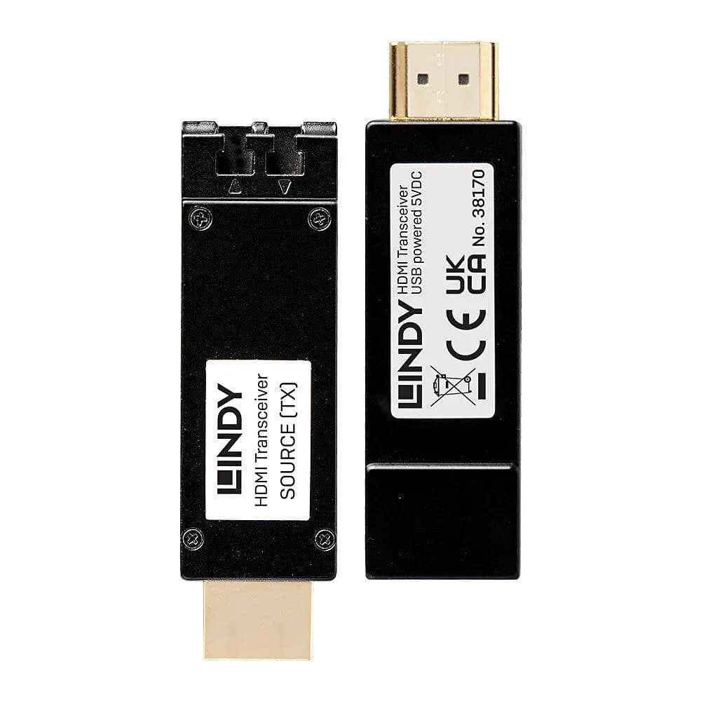 Extender Lindy fibra optica, distanta maxima 300m, latime de banda suportata 10.2Gbps, rezolutie maxima 3840x2160@60Hz 4:2:0 8bit, negru — miniatură