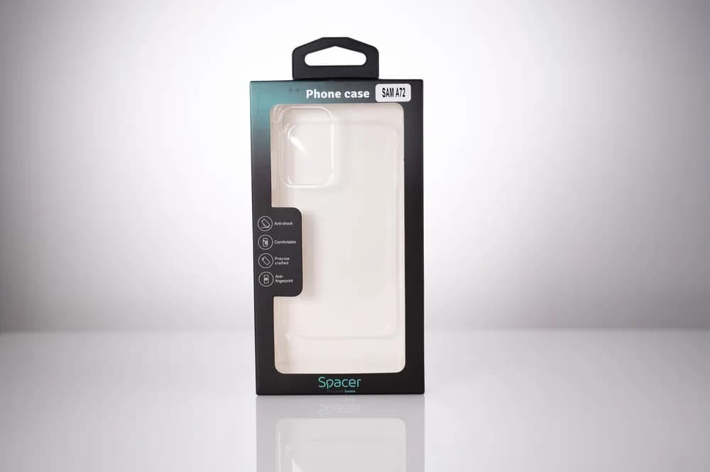 Husa Samsung Galaxy A72 Spacer, transparenta, grosime 1.5mm, protectie suplimentara antisoc la colturi, material flexibil TPU "SPPC-SM-GX-A72-CLR" — miniatură