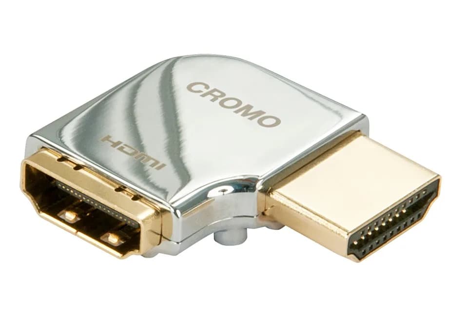 Adaptor HDMI tată la HDMI mamă cu unghi drept de 90 de grade - dreapta, Lindy, Cromo 41507