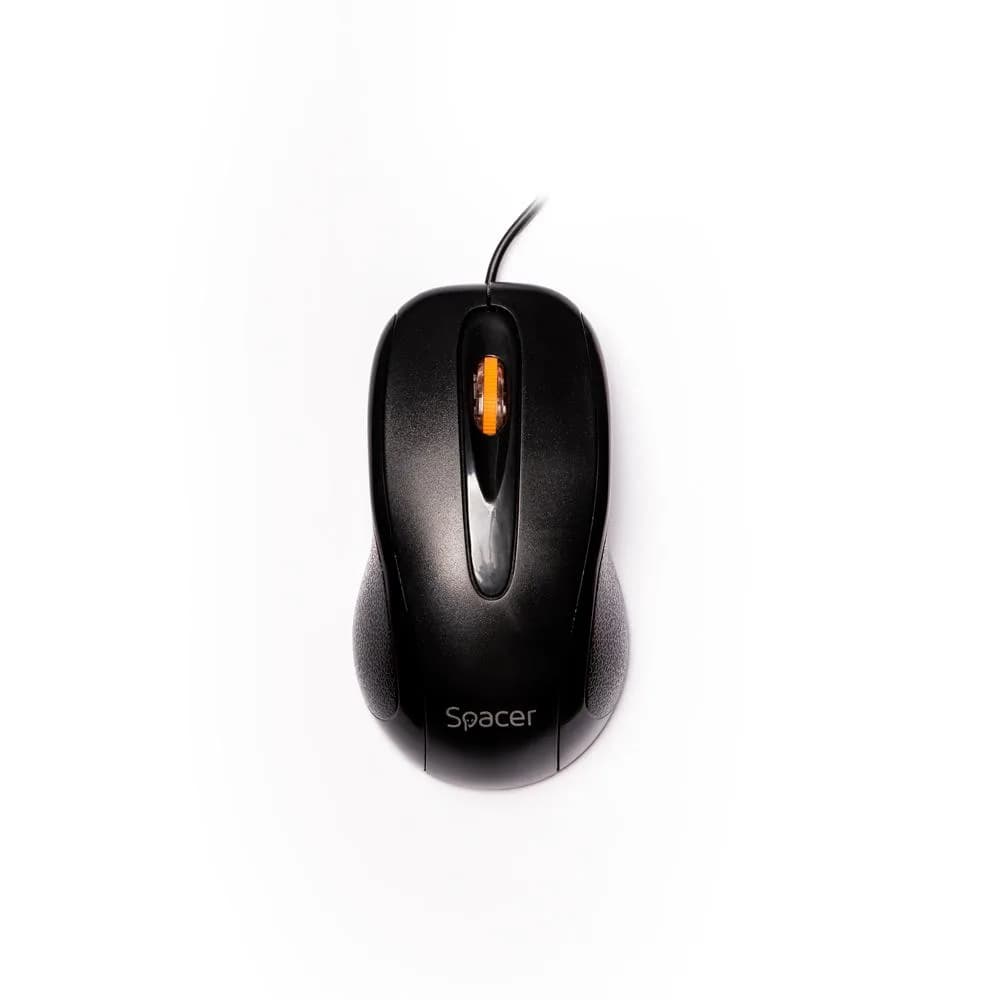 Mouse SPACER SPMO-F01, 1000 dpi, Negru — miniatură